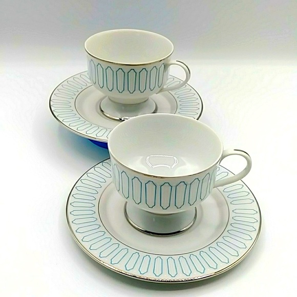 2 Sets Jackson International Cups & Saucers. MCM. - Picture 1 of 8